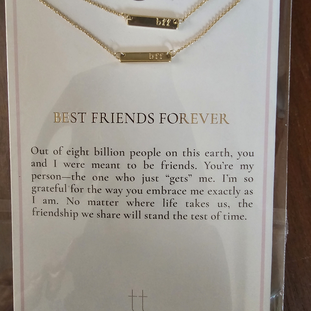 Gold 'BFF' Necklace Set
